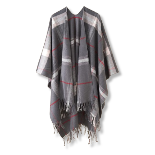 poncho plaid