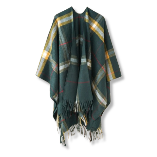 poncho plaid