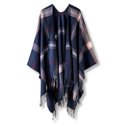 poncho plaid