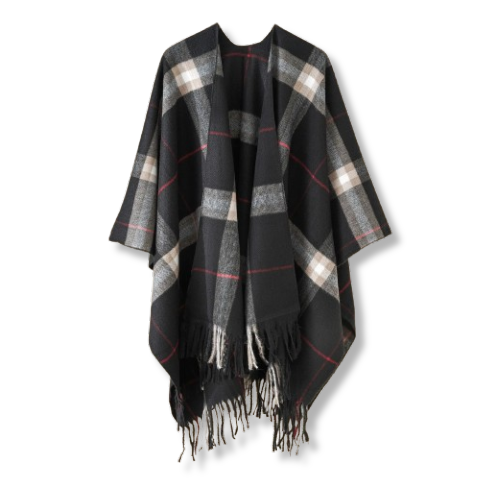 poncho plaid