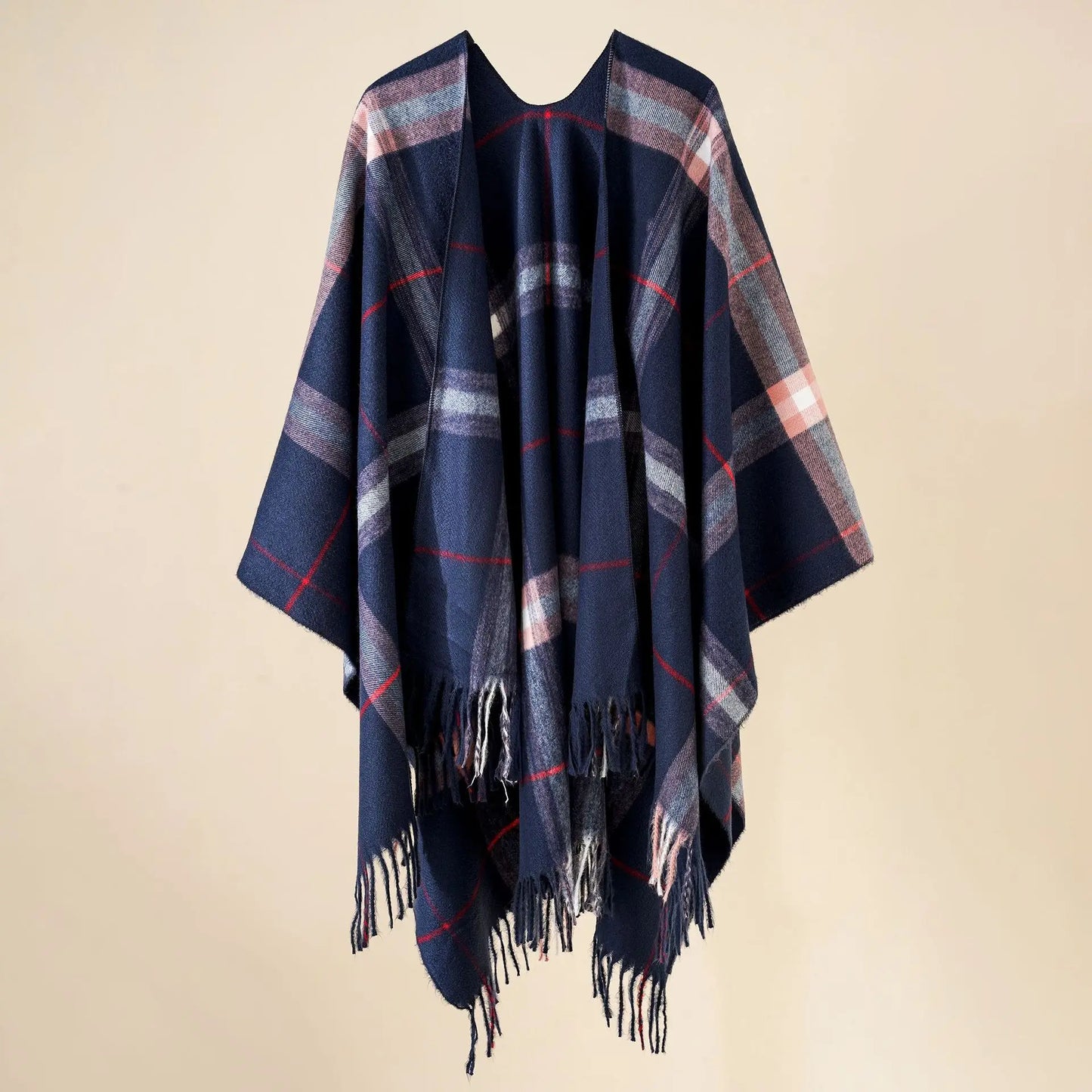 poncho plaid