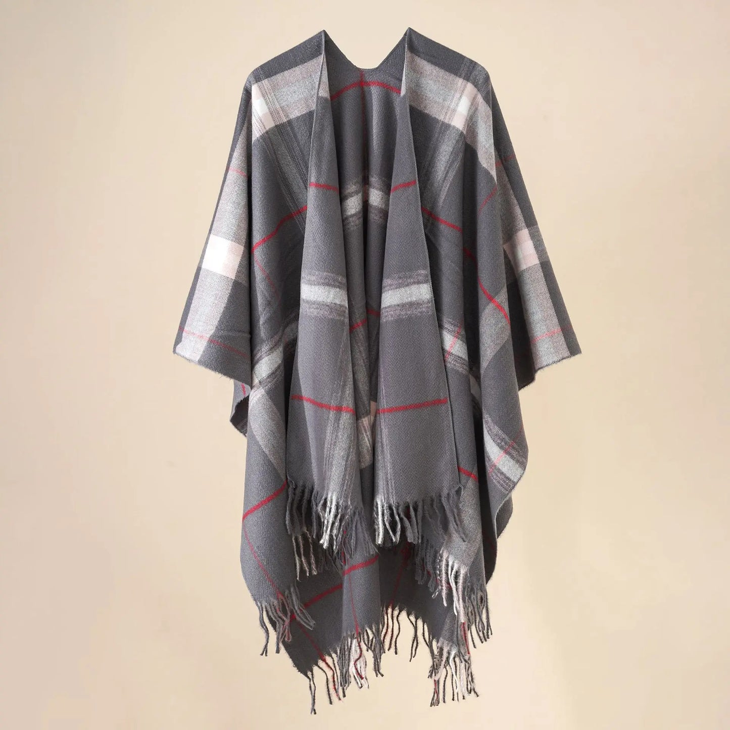 poncho plaid