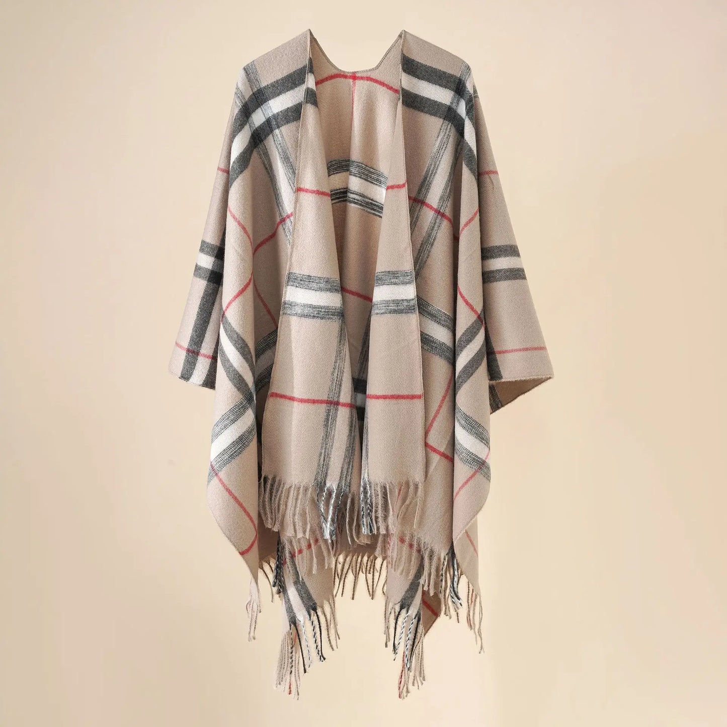 poncho plaid