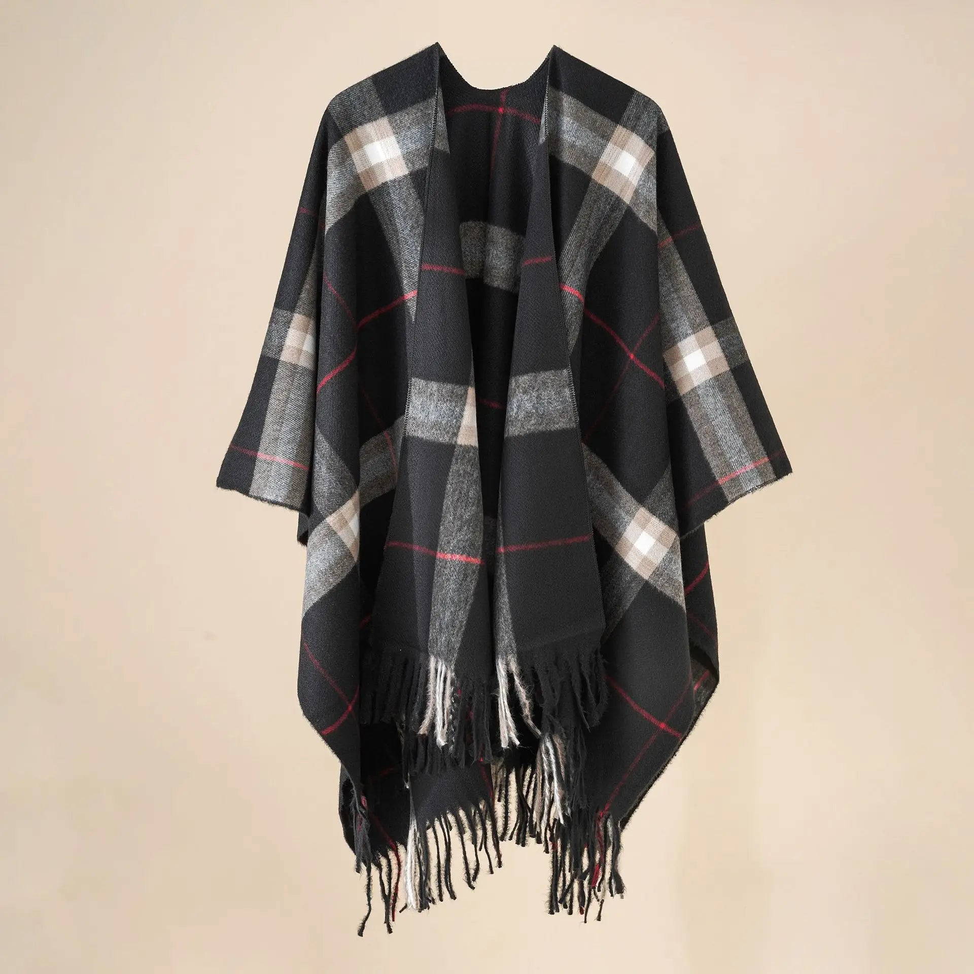 poncho plaid