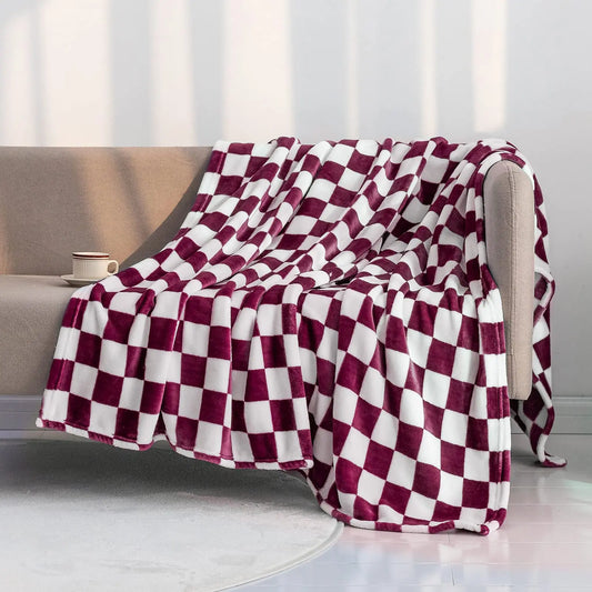 Plaid Coton Rouge Bordeaux Vittoria