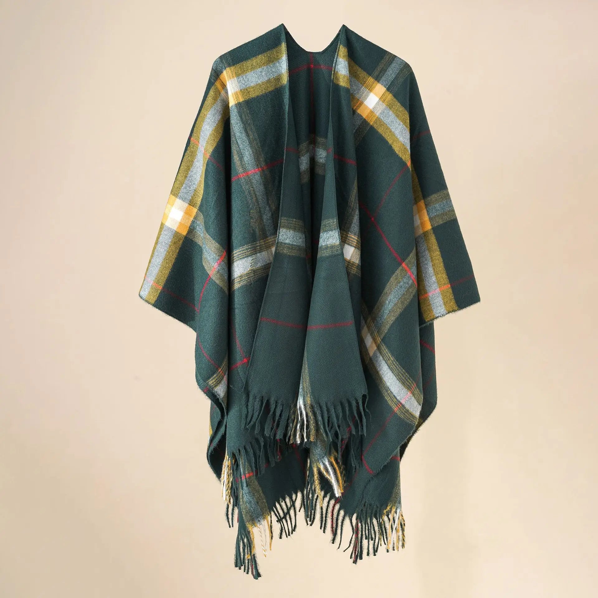 poncho plaid