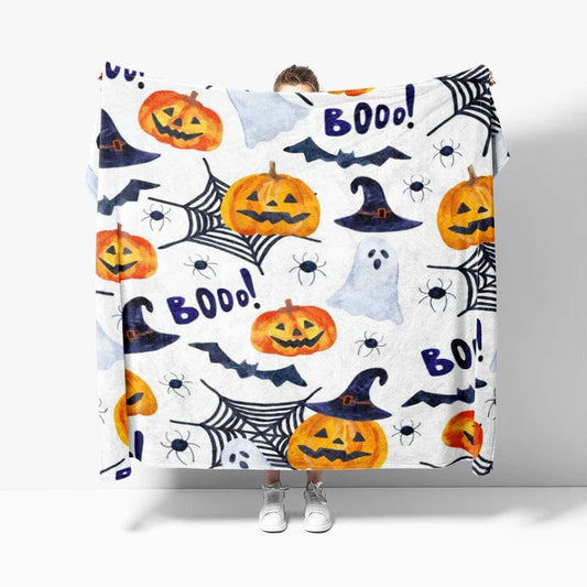 Plaid Blanc Halloween Blanc / 130cmx150cm