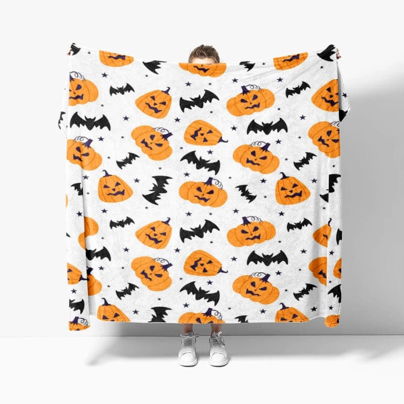 Plaid Blanc Halloween Blanc / 150cmx200cm