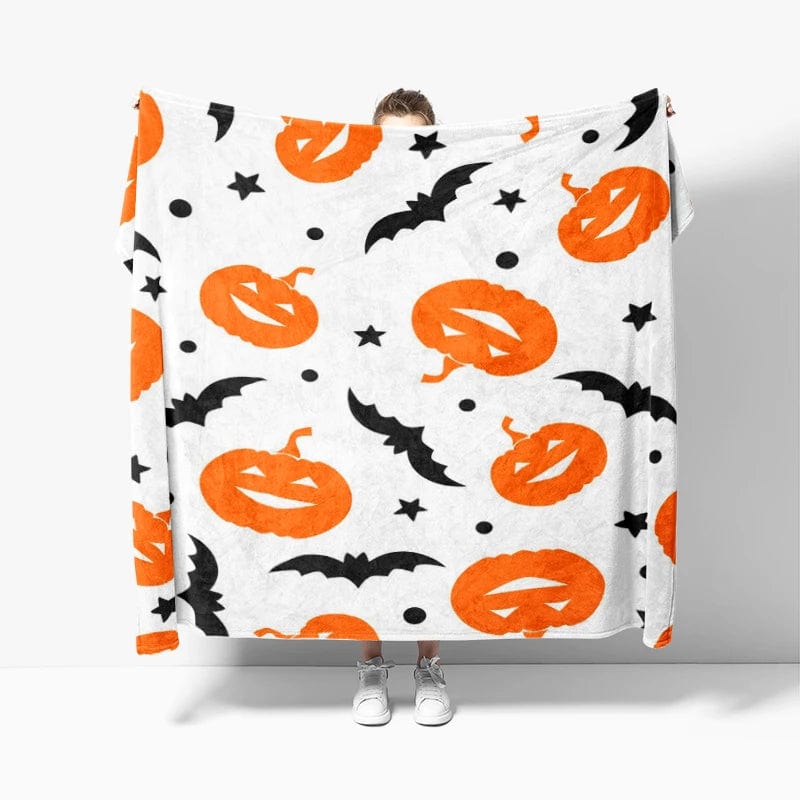 Plaid Blanc Halloween Blanc / 150cmx200cm