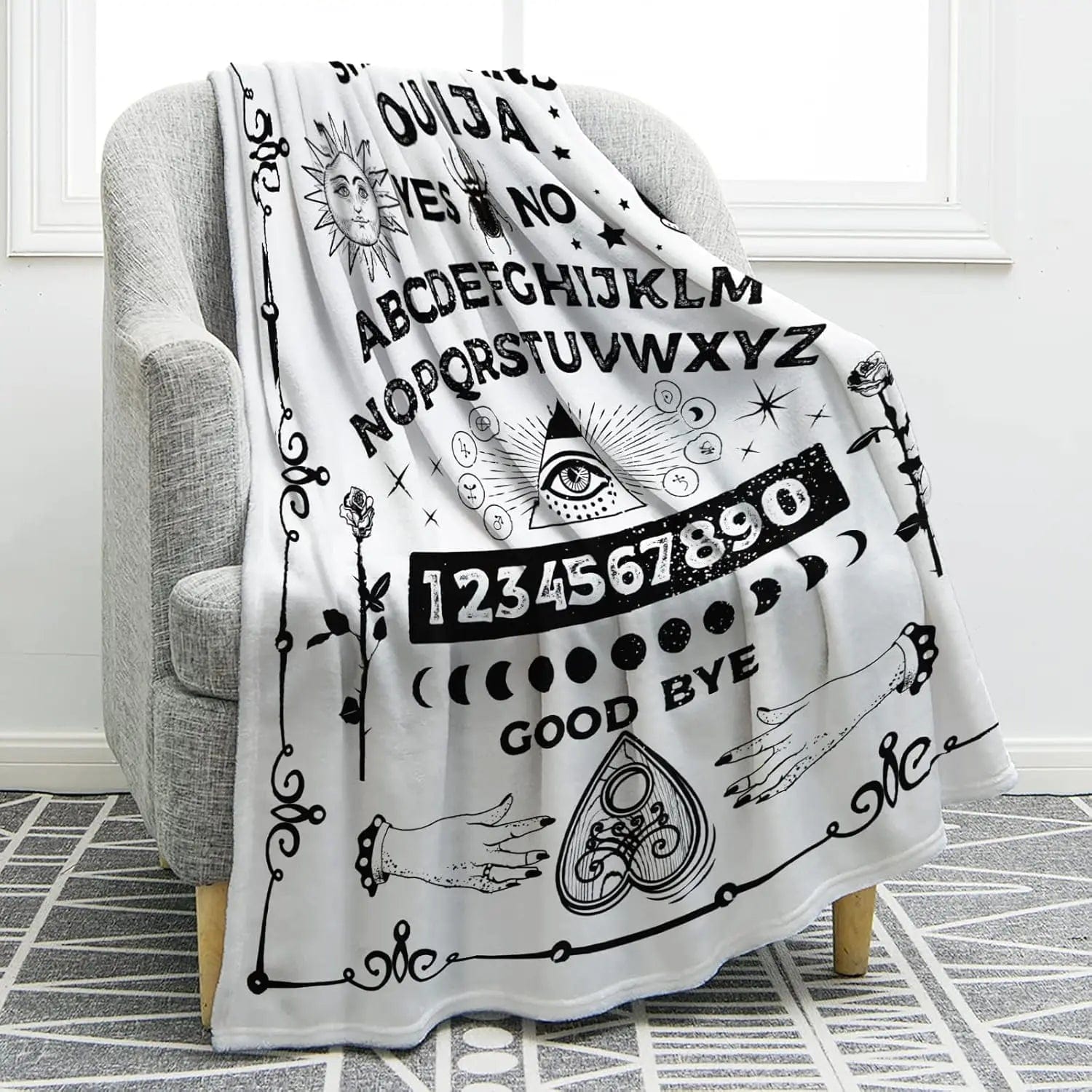 Plaid Blanc Ouija Blanc / 70x100cm