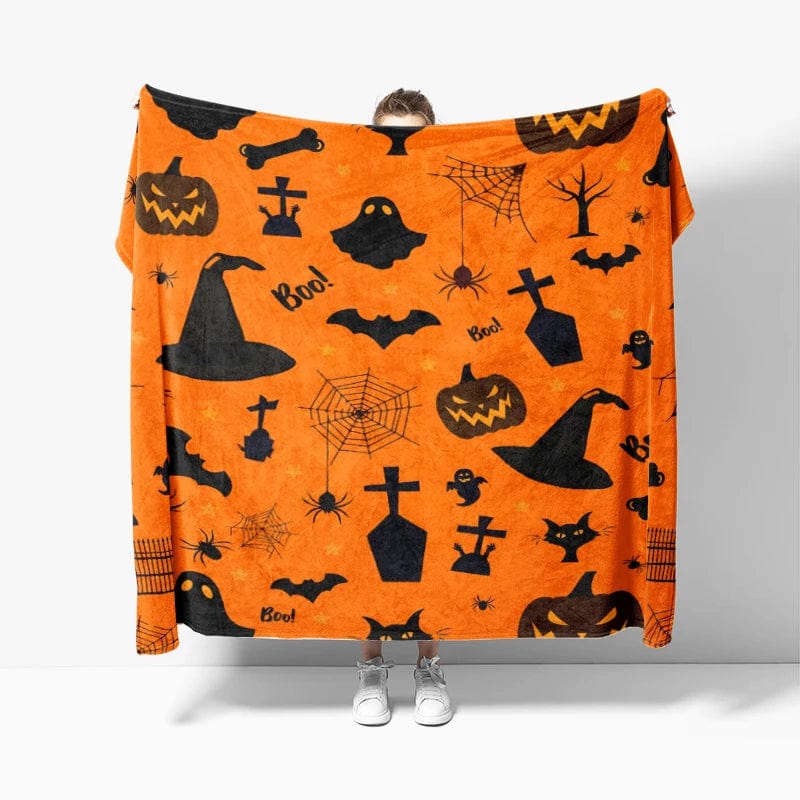 Plaid Orange Halloween Orange / 130cmx150cm